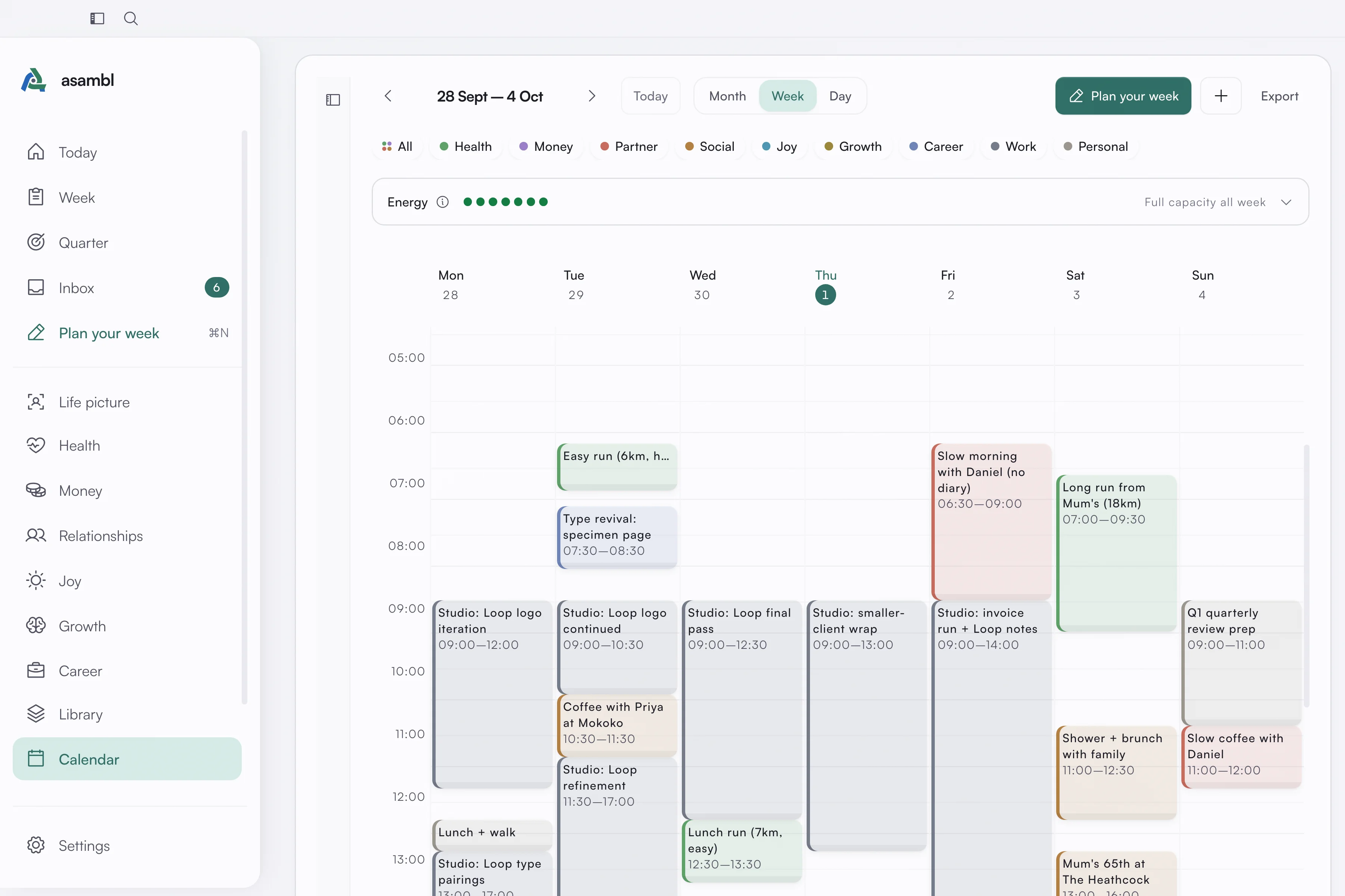The calendar